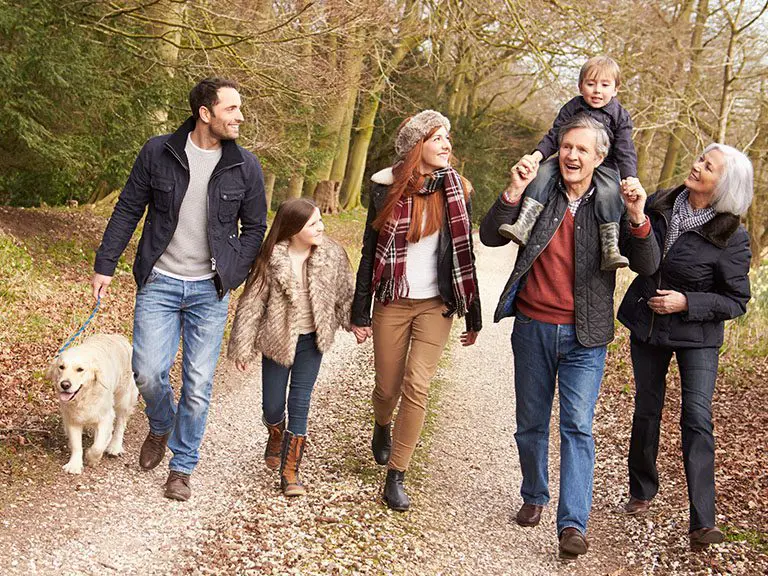 Family Walking - Meeks Park