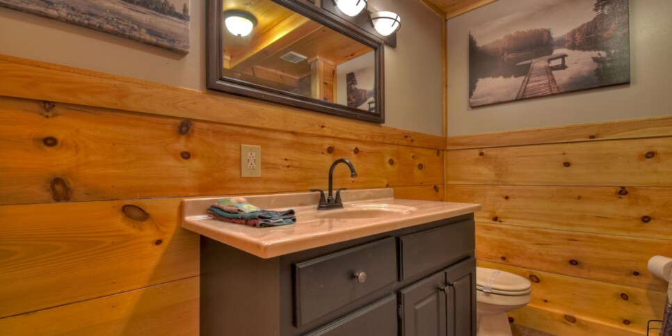 Blue Ridge Cabin - Mamas Bear Hideaway - Bathroom