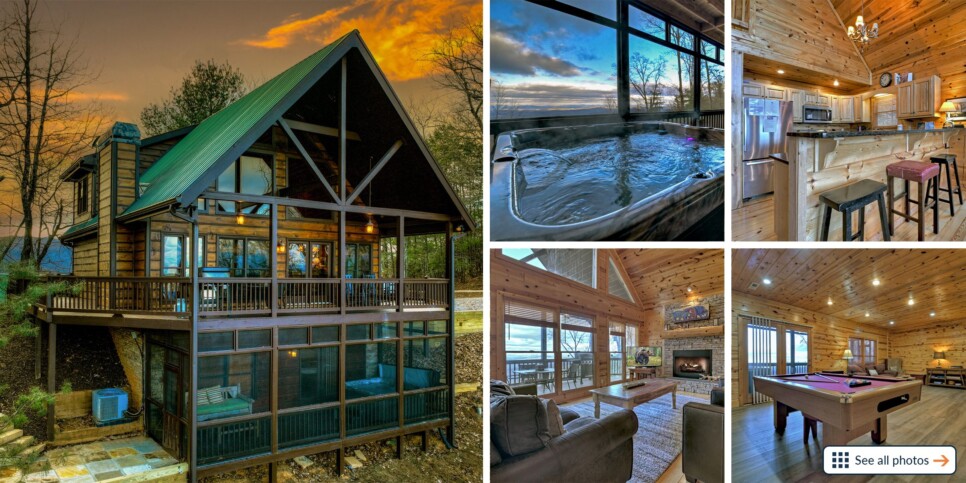 Blue Ridge Cabin - Appalachian Sunrise - Collage