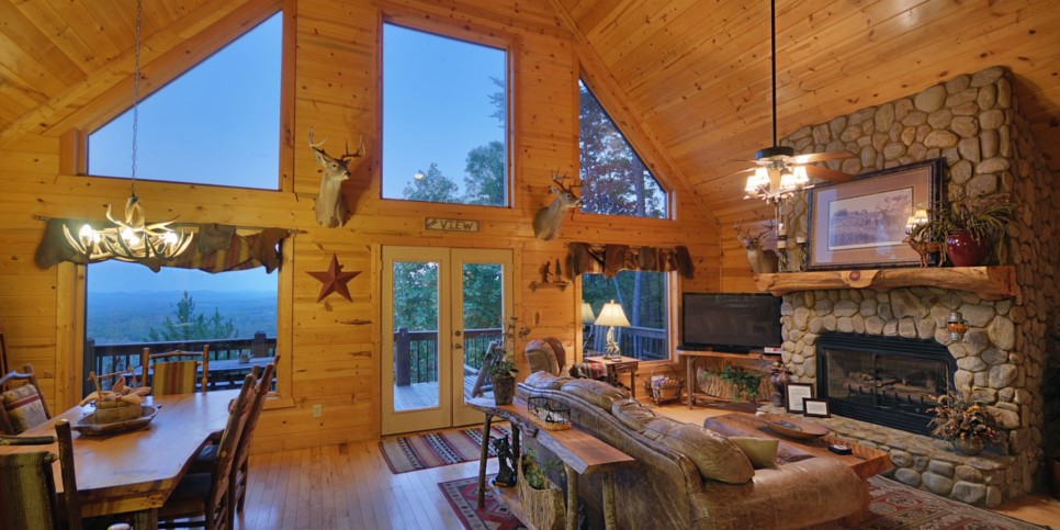 Blue Ridge Cabin - The View - Living