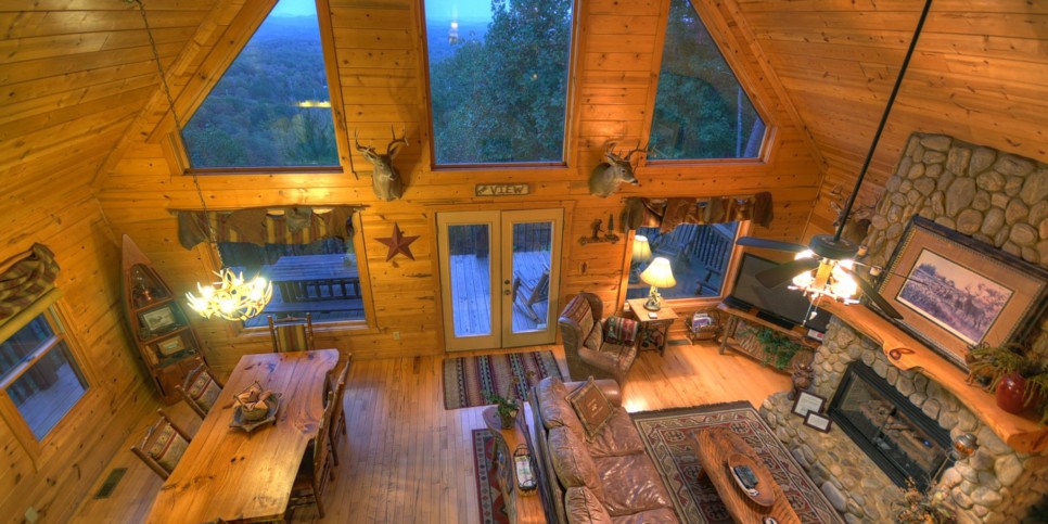 Blue Ridge Cabin - The View - Living