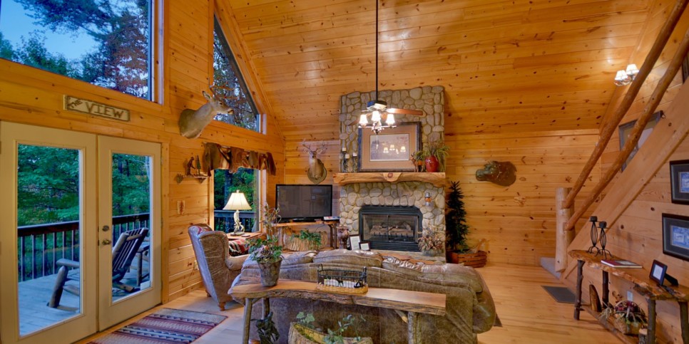 Blue Ridge Cabin - The View - Living