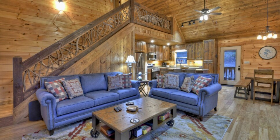 Mineral Bluff - S'mores Cabin - Living Room