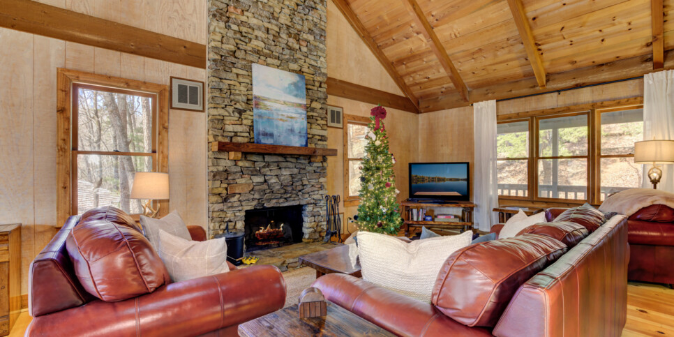 Big Canoe Reel Bliss Cabin Living Room