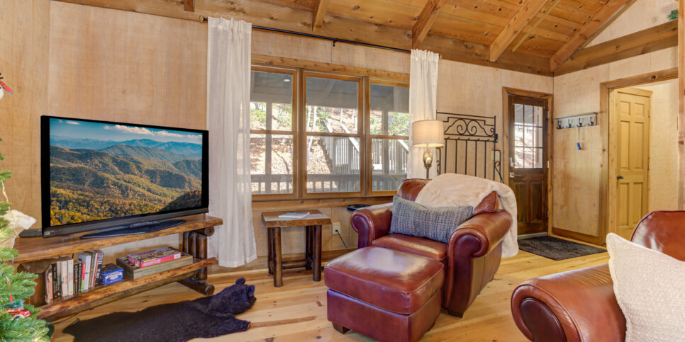 Big Canoe Reel Bliss Cabin Living Room
