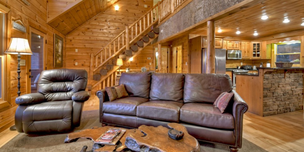 Blue Ridge - Bar 5 Cabin - Living Room