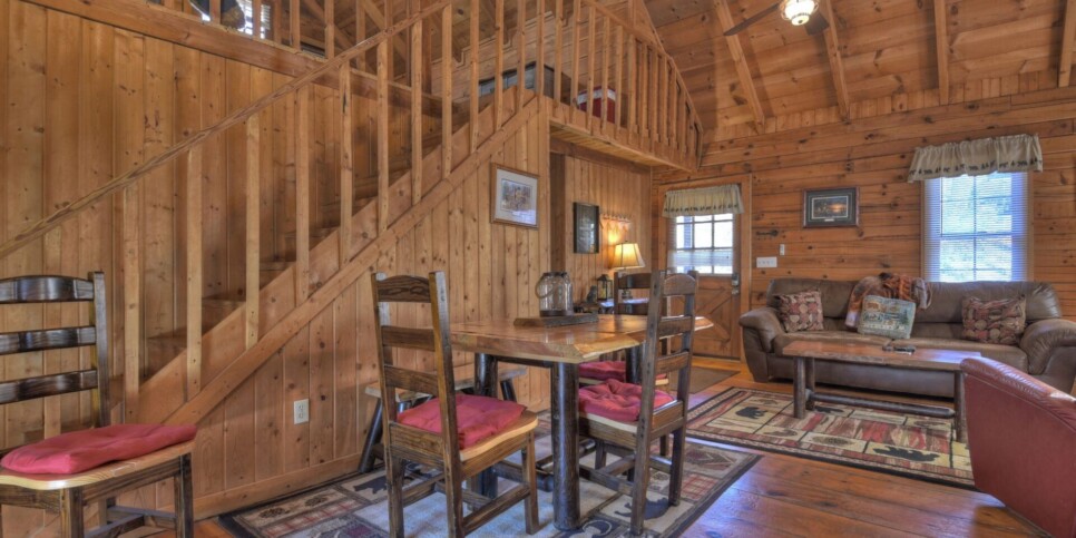 Ellijay - Cozy Creek Cabin - Living Room