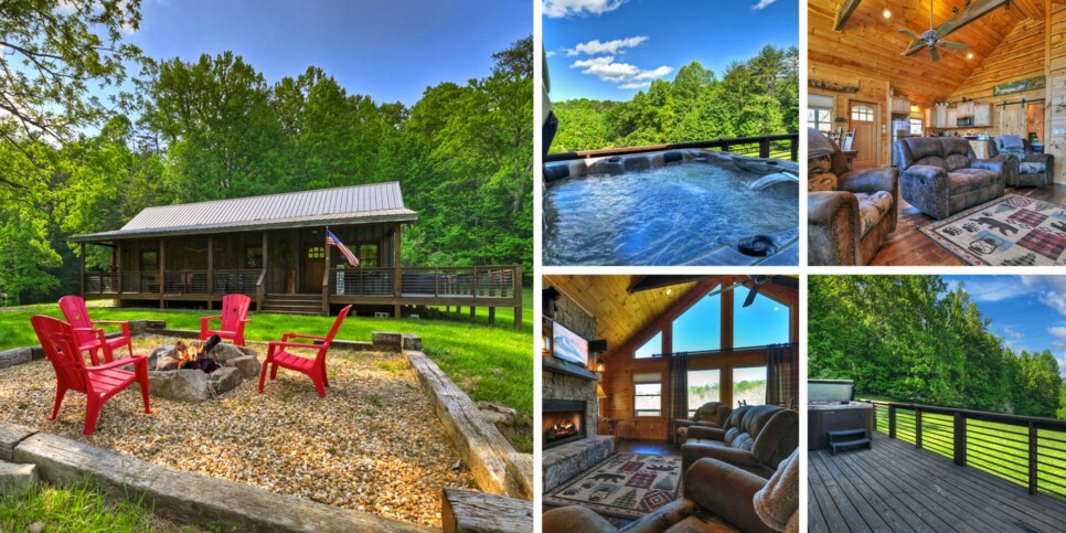 blue ridge carters cozy cabin collage