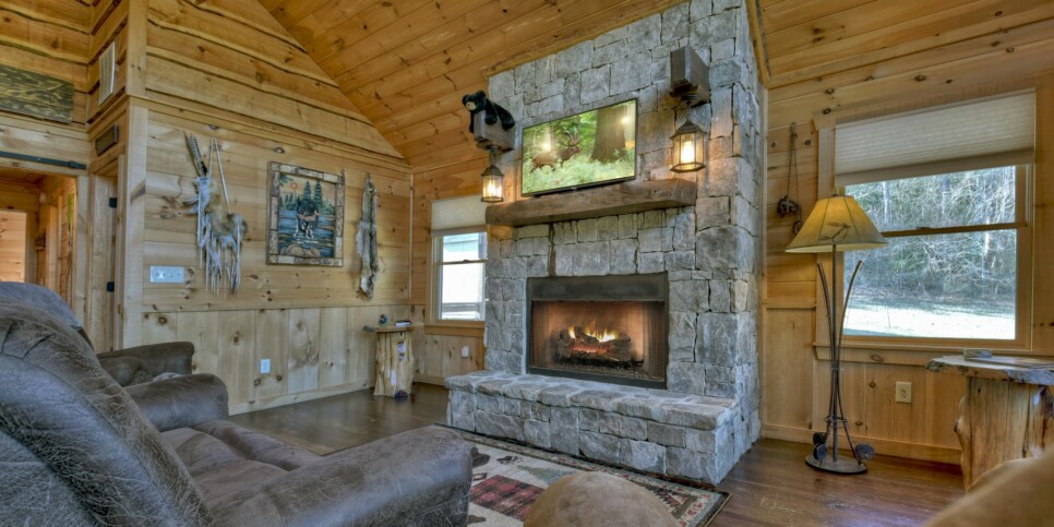Blue Ridge - Cabin Rental - Carters Cozy Cabin - Living Room