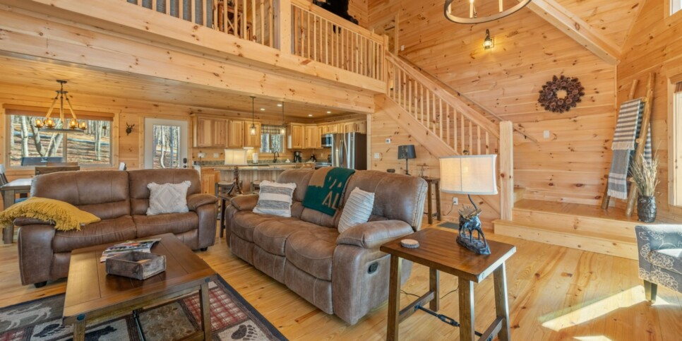 Ellijay - Bucks Bear Lodge - Living Room