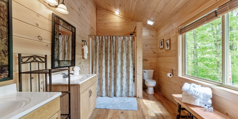 Mineral Bluff - Firefly Cabin - Bathroom