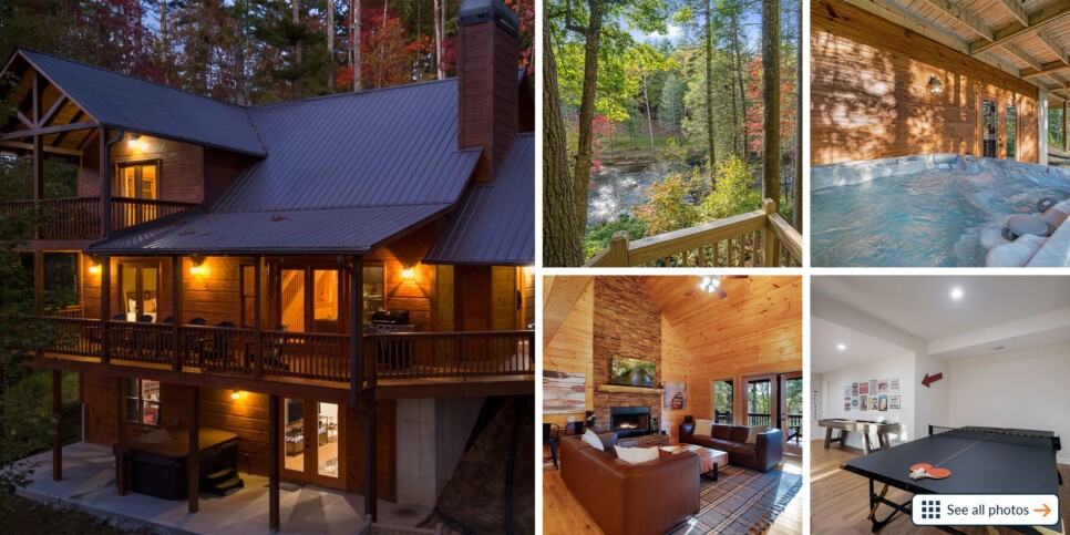 Ellijay Ga Cabin - Peaceful River Hideaway - Collage