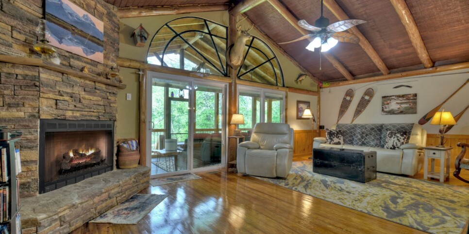 Blue Ridge Cabin - Bear Naked Hideaway - Living Room