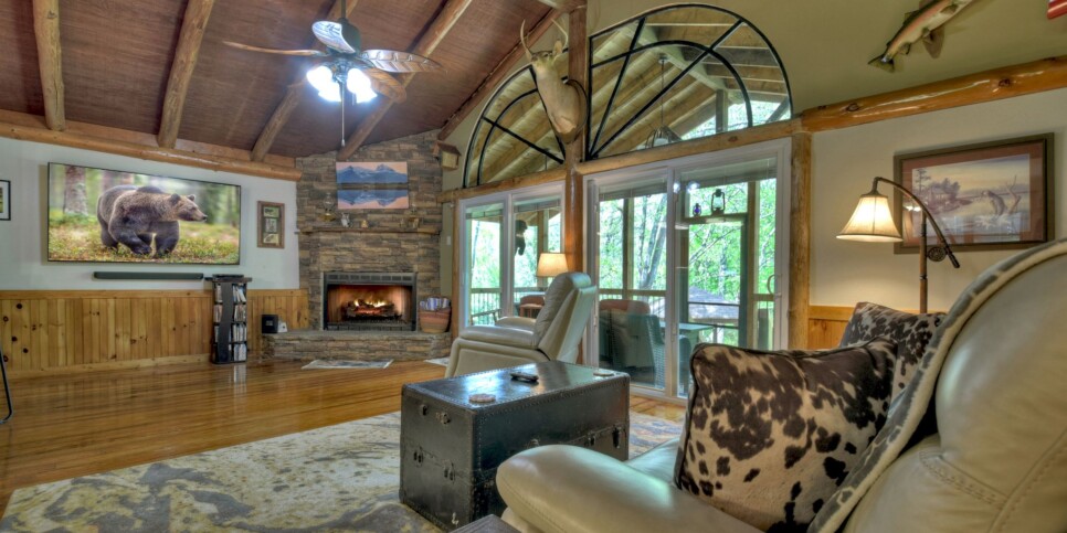 Blue Ridge Cabin - Bear Naked Hideaway - Living Room