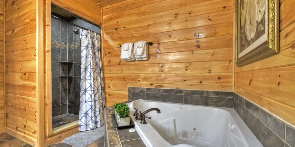 Cherry Log Cabin - Moonlight Mountain Cabin - Bathroom