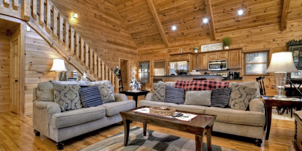 Cherry Log Cabin - Moonlight Mountain Cabin - Living Room