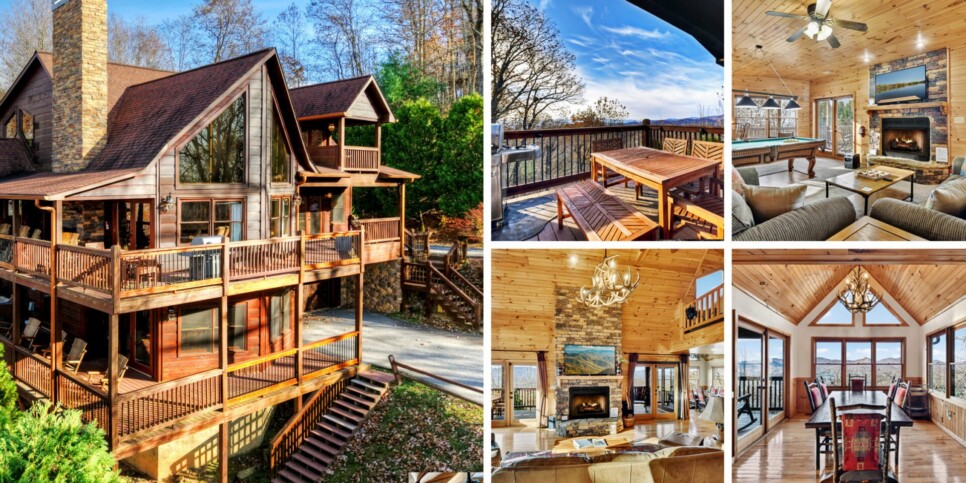 blue ridge amazing mountain view collage