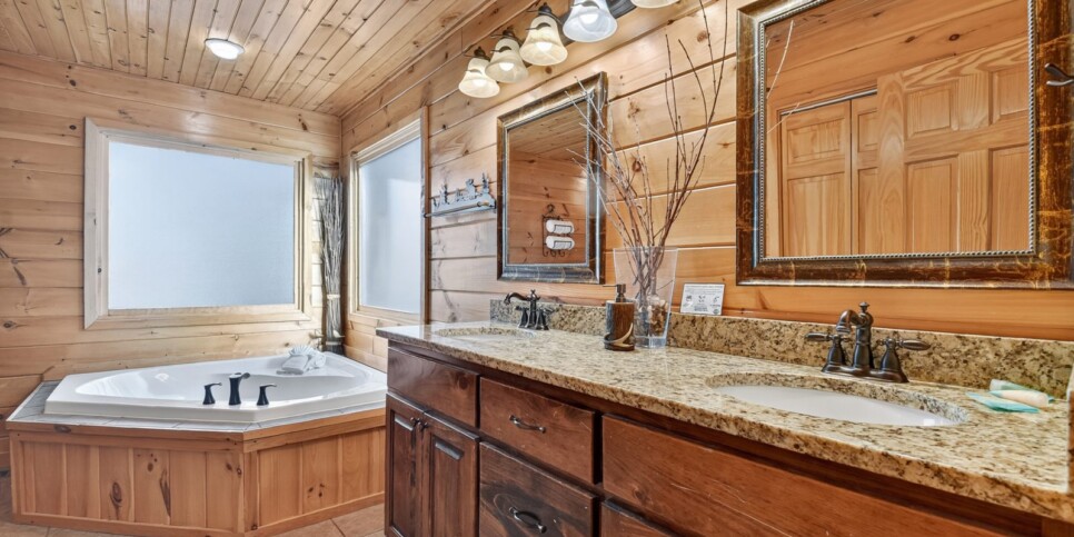 blue ridge amazing mountain view bathroom