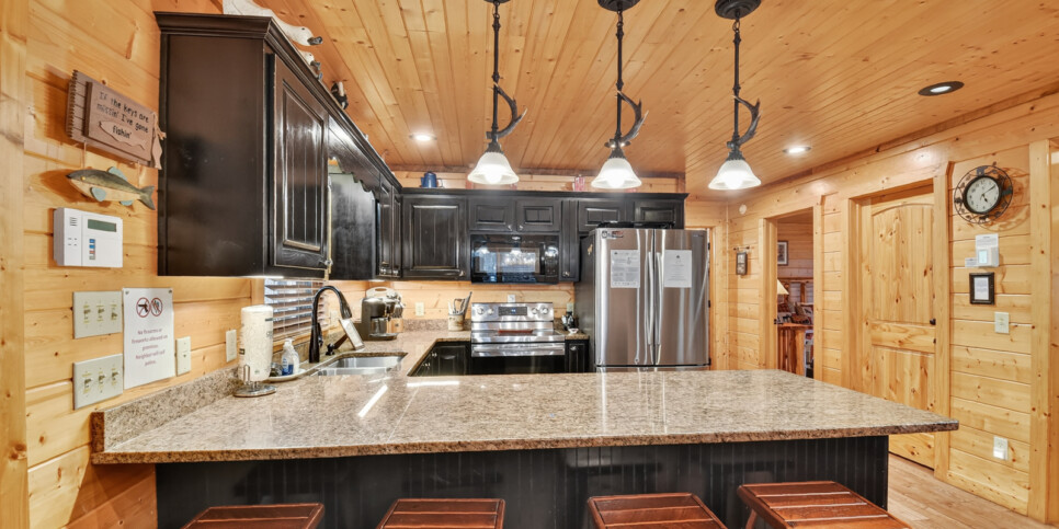 blue ridge astounding river view kitchen
