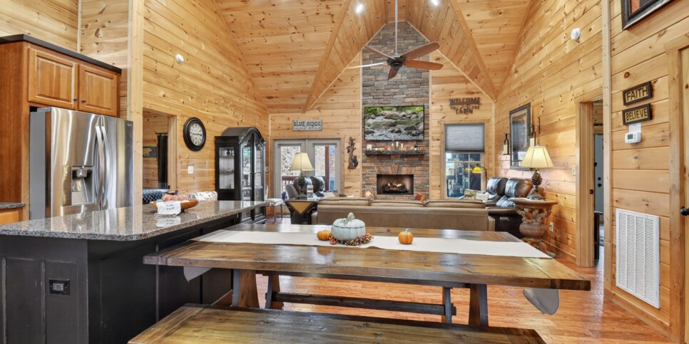 blue ridge awe inspiring mountain view kitchen