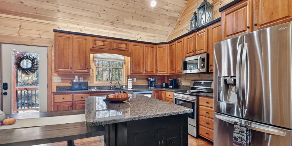 blue ridge awe inspiring mountain view kitchen