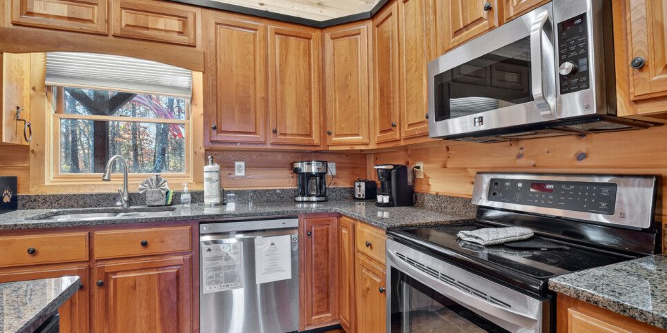 blue ridge awe inspiring mountain view kitchen