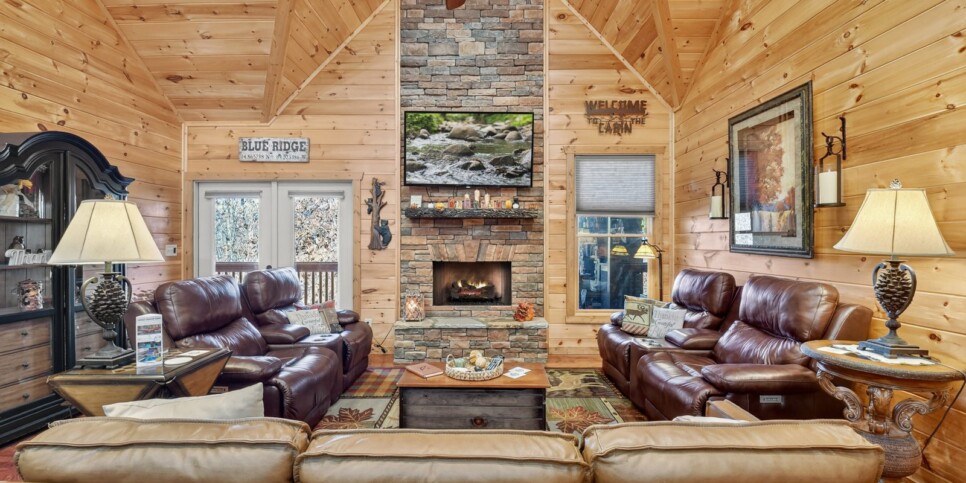blue ridge awe inspiring mountain view living room
