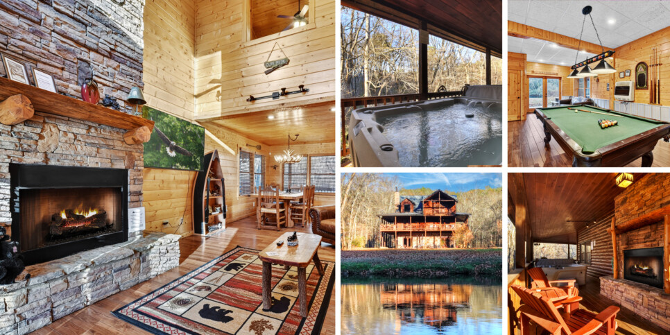 blue ridge astounding river view collage