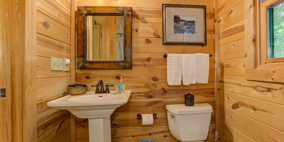bent tree bent tree cabin bathroom