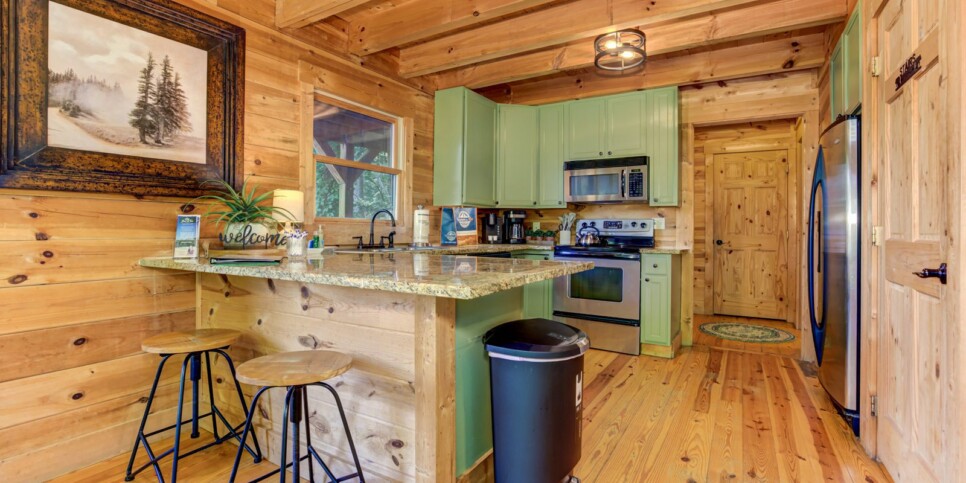 bent tree bent tree cabin kitchen