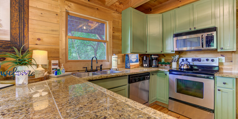 bent tree bent tree cabin kitchen