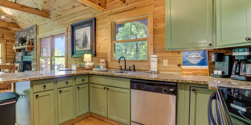 bent tree bent tree cabin kitchen