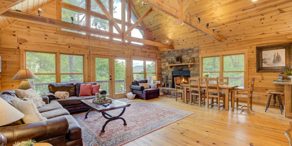 bent tree bent tree cabin living room