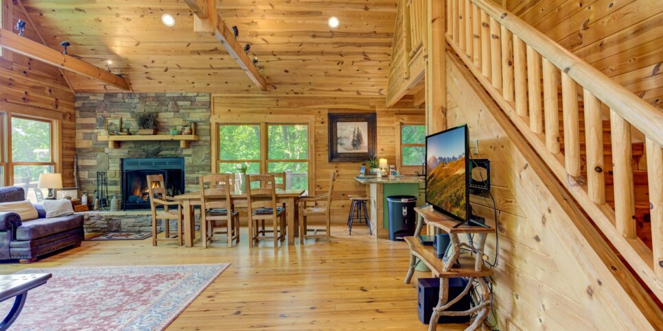 bent tree bent tree cabin living room