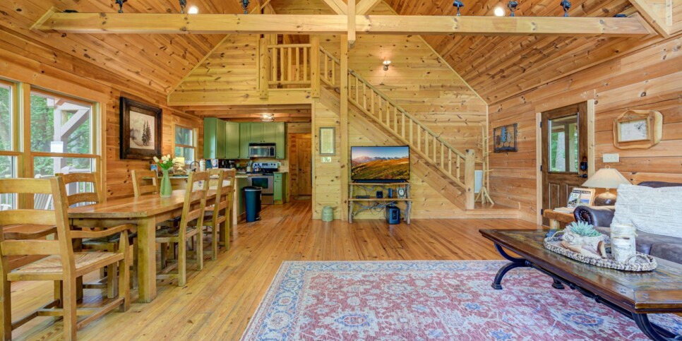 bent tree bent tree cabin living room