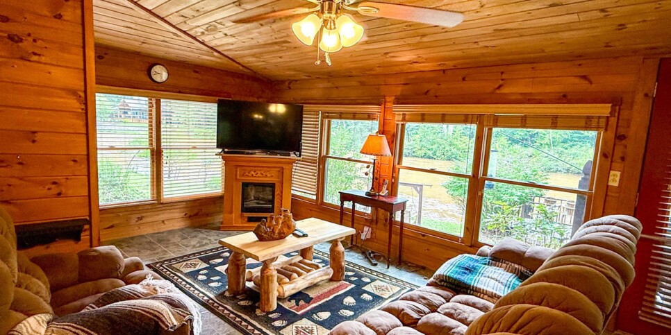 Blue Ridge Riverfront Dreams Living Room